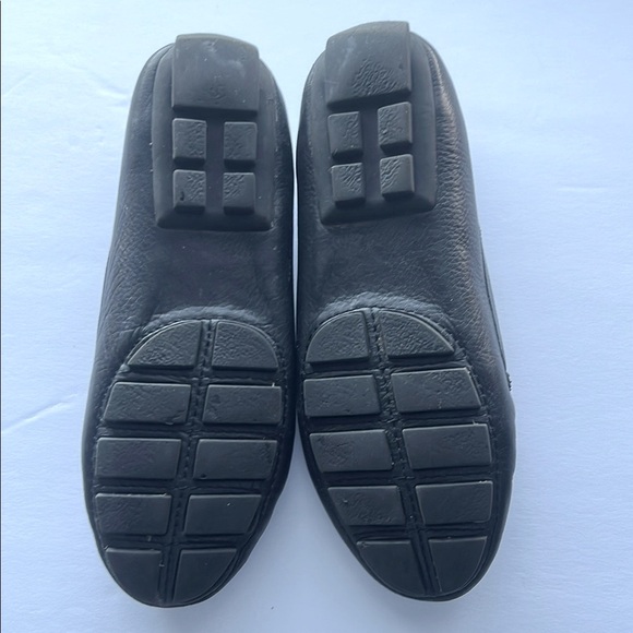 Lands' End Black Flats Driver Loafers with Scalloped Edges - Picture 4 of 9